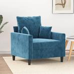 vidaXL Fauteuil 60 cm fluweel blauw, Eenpersoons, Verzenden, Nieuw, Minder dan 150 cm