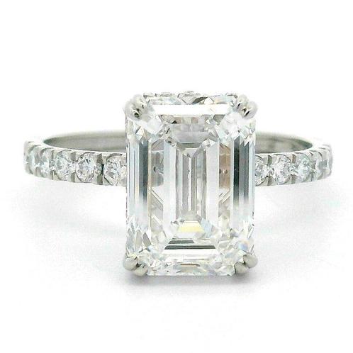 Ring Platina - 4.50ct. tw. Diamant (Lab-grown) - Diamant -, Sieraden, Tassen en Uiterlijk, Ringen