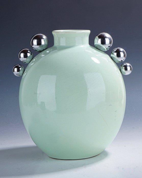 Villeroy & Boch - Vaas - Pastel groene Art Deco vaas met, Antiek en Kunst, Kunst | Designobjecten