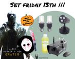 Halloweenset Friday 13th Rookmachine, Blacklight En Bliksem, Nieuw, Overige typen, Verzenden