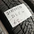 2 x Dunlop Winter Sport 5 215-55-17 Winterbanden 6,5mm, Auto-onderdelen, 17 inch, Band(en), Personenwagen, Gebruikt