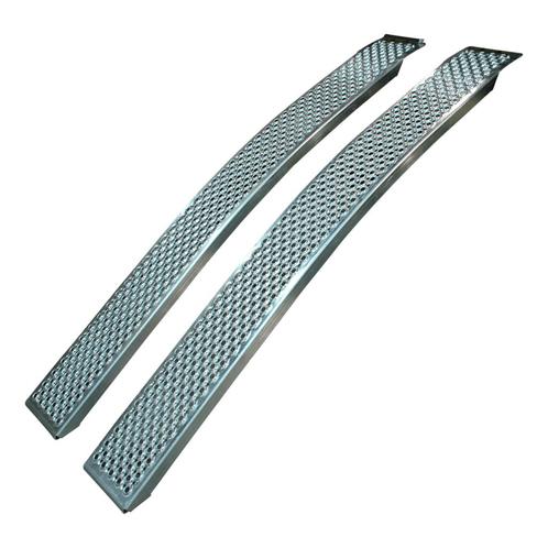 Novio Set oprijplaten gebogen aluminium 2000 x 200, Auto diversen, Aanhangwagen-onderdelen, Ophalen of Verzenden