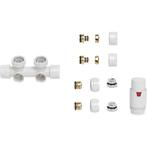 Riko Set Theromstatisch Onderblok Haaks Links/Rechts Glans, Doe-het-zelf en Verbouw, Verwarming en Radiatoren, Ophalen of Verzenden