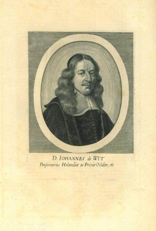 Portrait of Johan de Witt, Antiek en Kunst, Kunst | Etsen en Gravures