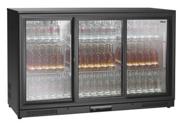 Bartscher Barkoelkast 270L | Zwart | 3 schuifdeuren | LED-ve beschikbaar voor biedingen