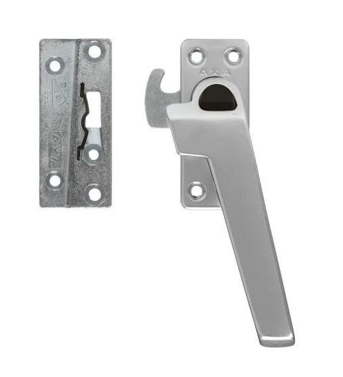 AXA raamsluiting met nok en drukknop rechts 3318 aluminium, Doe-het-zelf en Verbouw, Glas en Ramen, Verzenden