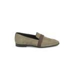 Louis Leeman Suede Green Olive Dapper Loafer Slipper 690$ -, Nieuw