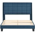 Merax Modern Gestoffeerd Tweepersoonsbed 140x200 cm - Bed, Nieuw, Blauw, Landelijk, Stof