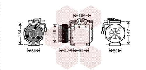 AIRCO COMPRESSOR VOOR MITSUBISHI CARISMA 1999-2004 30614023, Auto-onderdelen, Airco en Verwarming, Nieuw, Ophalen of Verzenden