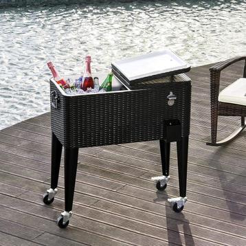 Axi Retro Cooler Wicker-Look terraskoeler Eindejaarsgeschenk beschikbaar voor biedingen