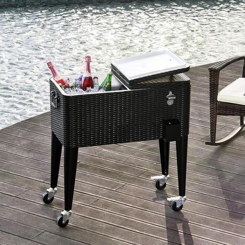 Axi Retro Cooler Wicker-Look terraskoeler Eindejaarsgeschenk, Tuin en Terras, Buitenkeukens, Gas, Nieuw, Vrijstaand, Ophalen of Verzenden