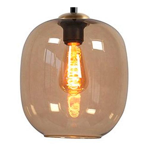 Highlight | Glazen lampenkap | Amber Glas | Ø23 cm, Huis en Inrichting, Lampen | Lampenkappen, 25 tot 50 cm, Rond, Overige kleuren