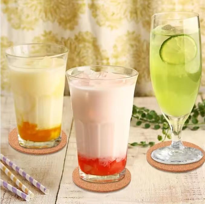 Set Kurken Onderzetters –Rond/Vierkant, Antislip en Hittebes, Huis en Inrichting, Keuken | Keukenelementen, Nieuw, Verzenden