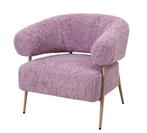 Fauteuil Zola Plush Lila/Rose | 86x74x78cm, Huis en Inrichting, Fauteuils, Ophalen, Nieuw
