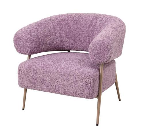 Fauteuil Zola Plush Lila/Rose | 86x74x78cm, Huis en Inrichting, Fauteuils, Ophalen