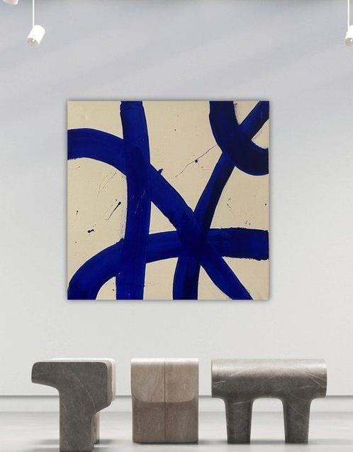 Stefanie Raus - Blue 447 XXL, Antiek en Kunst, Kunst | Schilderijen | Modern