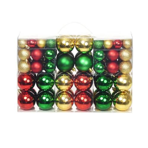vidaXL Kerstballen 100 st rood/goudkleurig/groen, Diversen, Kerst, Nieuw, Verzenden