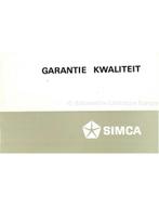 1965 SIMCA 1200 S COUPE SERVICE & GARANTIE HANDLEIDING, Nieuw, Author