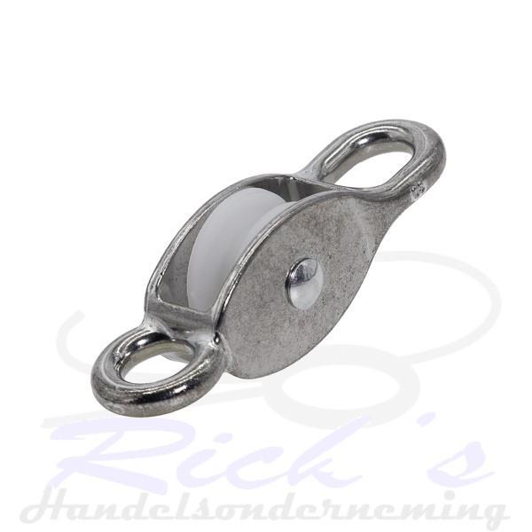 Katrol met twee vaste ogen, Doe-het-zelf en Verbouw, IJzerwaren en Bevestigingsmiddelen, Nieuw, Ophalen of Verzenden