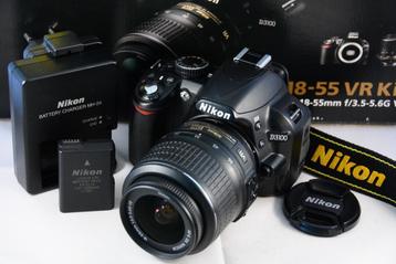 Nikon D3100 met 18-55mm VR kitlens in TOP STAAT 9107 CLICKS beschikbaar voor biedingen