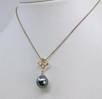 Hanger - 14 karaat Geel goud - 0.01ct. tw. - 10x11mm, Sieraden, Tassen en Uiterlijk, Antieke sieraden