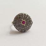 Cocktailring - 12 kt. Geel goud - Diamant