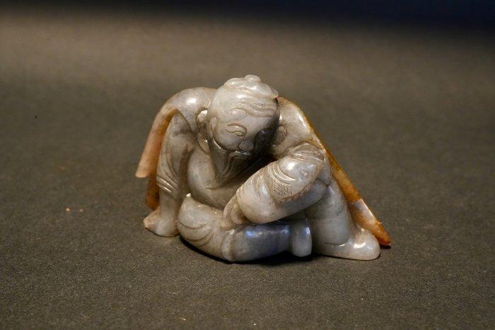 Een donkerinktkleurig steen uitgehouwen figuur-ornament,, Antiek en Kunst, Antiek | Overige Antiek