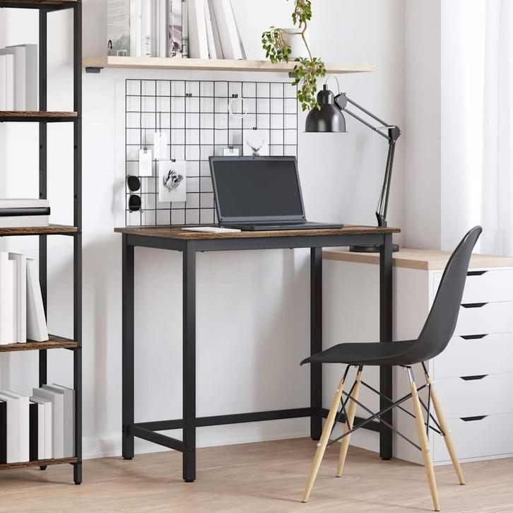 vidaXL Tafel Gerookt eiken 100 x 50 x 76,5 cm Engineered, Huis en Inrichting, Bureaus, Nieuw, Verzenden