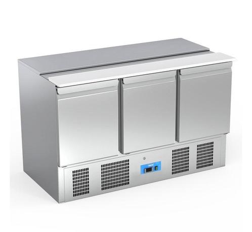 RVS Saladette - 3-Deurs - Met RVS Top - 400 Liter Capaciteit, Zakelijke goederen, Horeca | Keukenapparatuur, Nieuw in verpakking