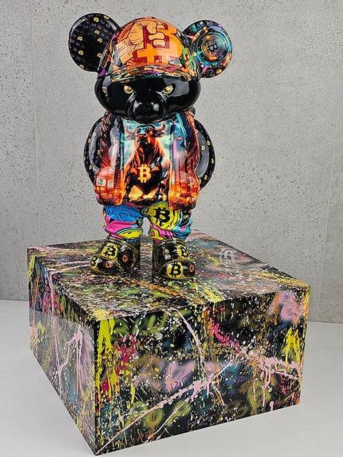 ArtBrut by Ann - AngryBear x Bitcoin, Antiek en Kunst, Kunst | Schilderijen | Modern