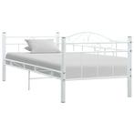 Witte Bedbank 90x200 - Metalen Frame | OP = OP!, Huis en Inrichting, Slaapkamer | Slaapbanken, 100 cm, Eenpersoons, Nieuw, Ophalen of Verzenden