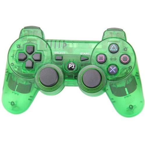 PS3 Controller Wireless Transparent Green (Third Party) (..., Spelcomputers en Games, Spelcomputers | Sony PlayStation 3, Zo goed als nieuw