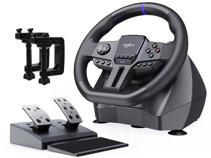 PXN V900 Gen 2 - Race Stuur - 270/900° Draaicapaciteit - Met, Spelcomputers en Games, Spelcomputers | Overige Accessoires, Zo goed als nieuw