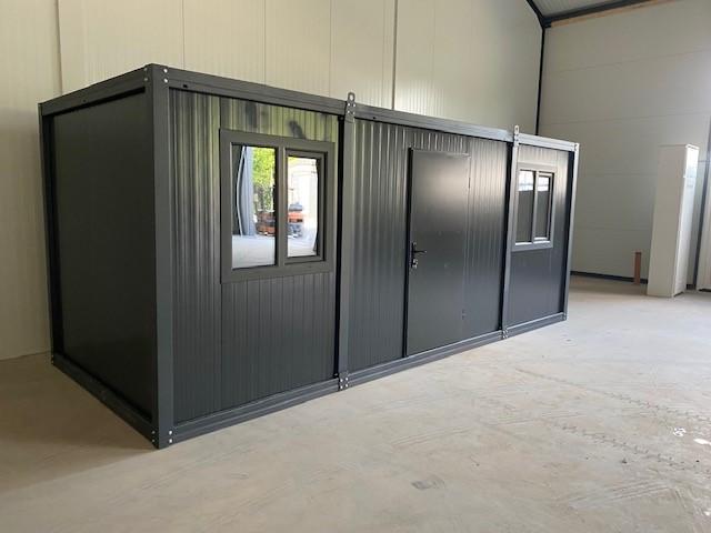 Kantoorunit Ral 7016 Antraciet 6 meter Unit. Werkplek nieuw!, Zakelijke goederen, Machines en Bouw | Keten en Containers