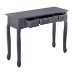 Console tafel sidetafel 3 lades landelijk 100x35x78 donkergr, Huis en Inrichting, Woonaccessoires | Wandplanken en Boekenplanken