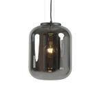 Smart hanglamp zwart met smoke glas incl. WiFi A60 - Bliss, Nieuw, Glas, Retro, 75 cm of meer