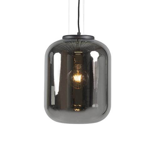 Smart hanglamp zwart met smoke glas incl. WiFi A60 - Bliss, Huis en Inrichting, Lampen | Hanglampen, Nieuw, Glas, 75 cm of meer