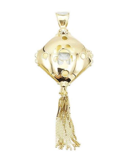 Hanger - 18 karaat Geel goud, Witgoud - 5.50ct. tw. Topaas, Sieraden, Tassen en Uiterlijk, Antieke sieraden