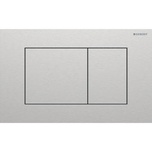 Geberit Drukplaat Sigma 40, 2-toets Square RVS Geborsteld, Doe-het-zelf en Verbouw, Sanitair, Overige typen, Nieuw, Chroom, Ophalen of Verzenden