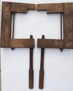 Werkgereedschap (2) - Oude houten lijmtangen, Antiek en Kunst, Curiosa en Brocante