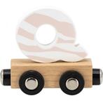 Houten letter Q – roze & wit met magneetkoppeling, Kinderen en Baby's, Speelgoed | Houten speelgoed, Ophalen of Verzenden, Nieuw
