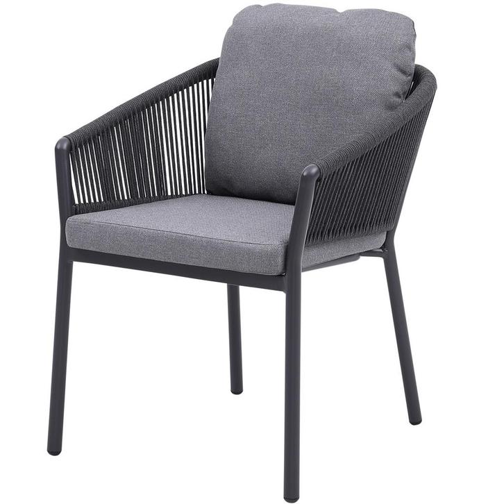 Joshua dining tuinstoel rope aluminium antraciet, Tuin en Terras, Tuinstoelen, Nieuw, Ophalen of Verzenden