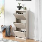 Schoenenkast Sokndal 3 kleppen gebroken wit 104x50x15 cm [en, Huis en Inrichting, Kasten | Schoenenkasten, Verzenden, Nieuw