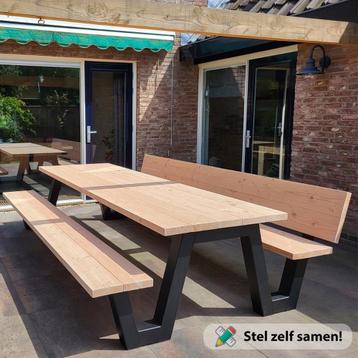 Douglas picknicktafel / Picknickset douglas met stalen frame beschikbaar voor biedingen
