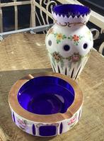 Vaas (2) - Glas - Vaas en asbak Moser, Antiek en Kunst