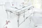 Eettafel Modern Barok 200cm wit zilver/ 37904, Huis en Inrichting, Tafels | Eettafels, Nieuw, Ophalen of Verzenden