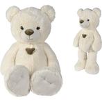 Nicotoy - Beer - Creme beer lint met berenkopje (85cm), Kinderen en Baby's, Speelgoed | Knuffels en Pluche, Ophalen of Verzenden