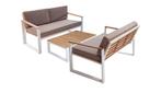Tuinset Melton 2 banken 1 tafel Acacia/Aluminium The, Tuin en Terras, Tuinstoelen, Verzenden, Nieuw