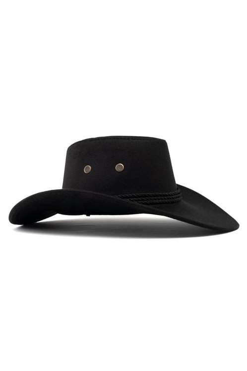 Cowboyhoed Zwart Suede Zwarte Suedelook Cowboy Western Hoed, Kleding | Heren, Carnavalskleding en Feestkleding, Nieuw, Overige maten