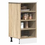 vidaXL Onderkast Riga 40x44,5x81,5 cm bewerkt hout sonoma, Huis en Inrichting, Keuken | Keukenelementen, Verzenden, Nieuw, Bruin
